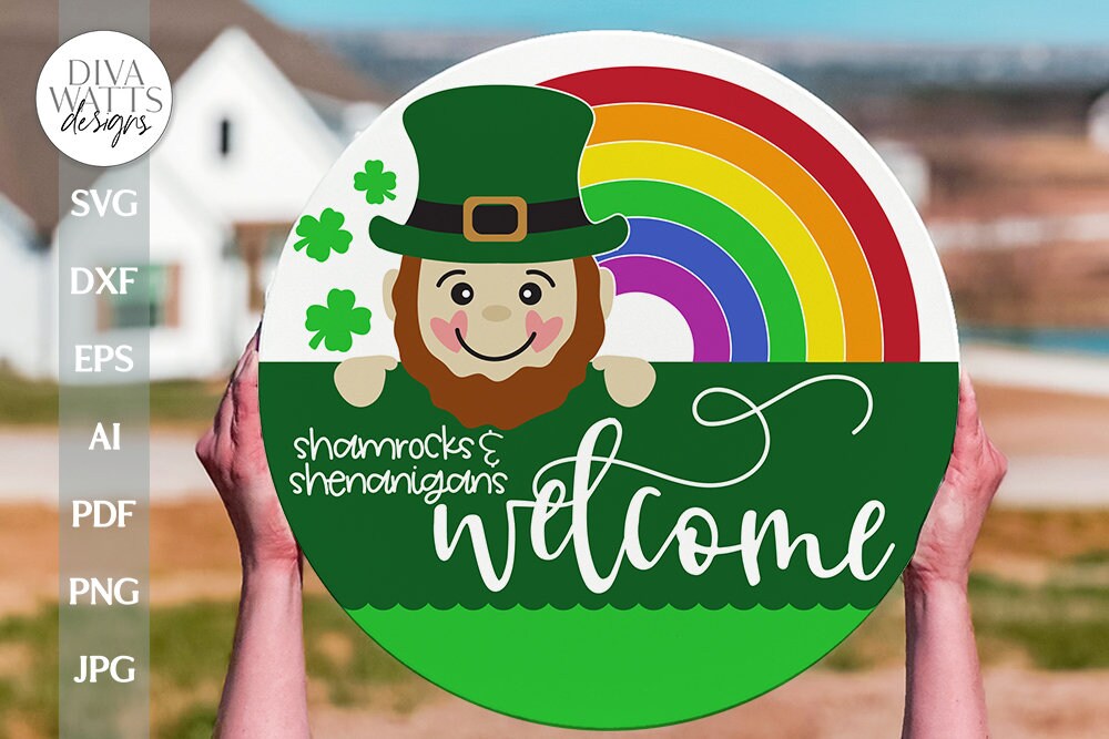 St. Patrick's Day SVG St. Patrick's Day Door Hanger SVG St Patty's Welcome svg St. Patrick's SVG St. Patrick's Day svg For Door Hanger