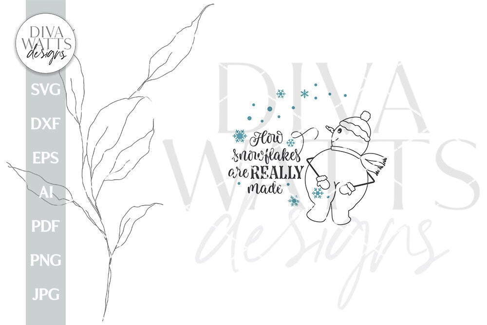How Snowflakes Are Really Made SVG Funny Snowman SVG Snowman Butt SVG Snowman Booty svg Cute Snowman svg Snowman Door Hanger svg Winter svg
