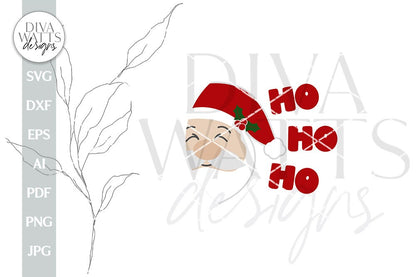 Ho Ho Ho SVG Santa Door Hanger SVG Santa svg Christmas svg Winter svg Christmas Welcome svg Santa Welcome svg Santa Face SVG Sign For Winter