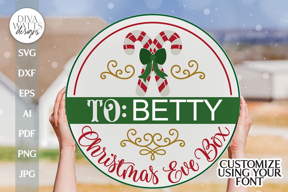 Christmas Eve Box SVG Christmas Gift Tag SVG Gift Box SVG Christmas Even Gift svg Christmas Gift svg Christmas svg Winter Box svg