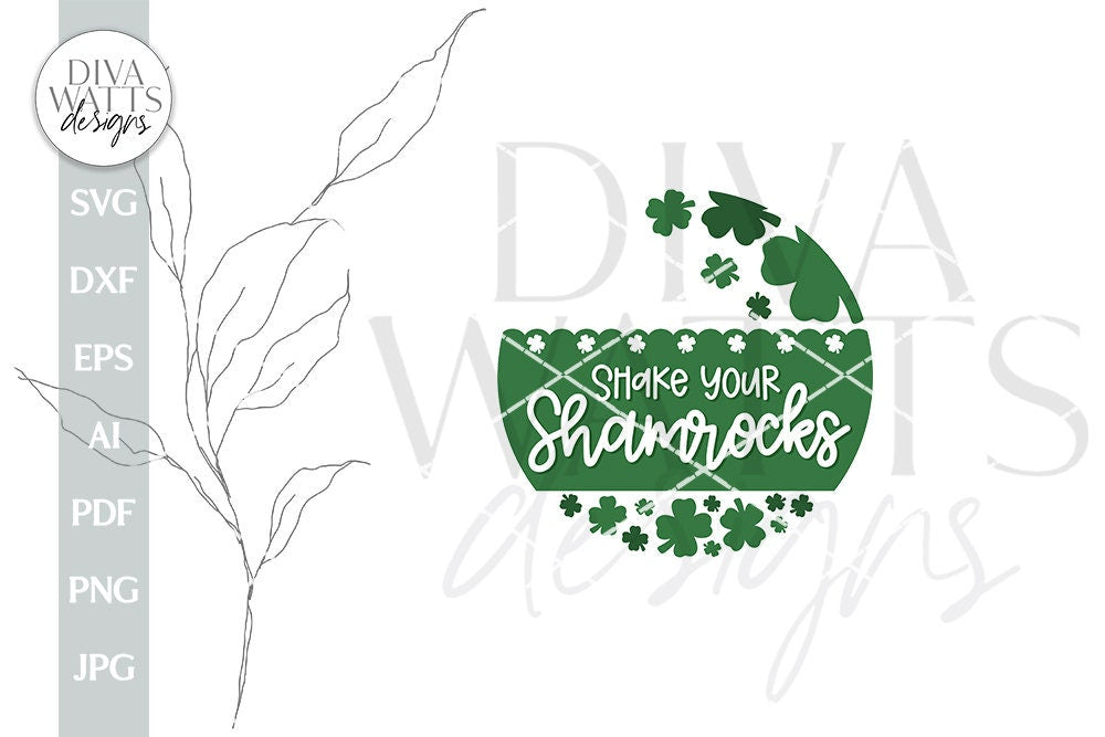 Welcome Lucky SVG St. Patrick's Day Door Hanger SVG St. Patty's Welcome svg St. Patrick's Sign SVG Pot Of Gold and Rainbow svg Door hanger