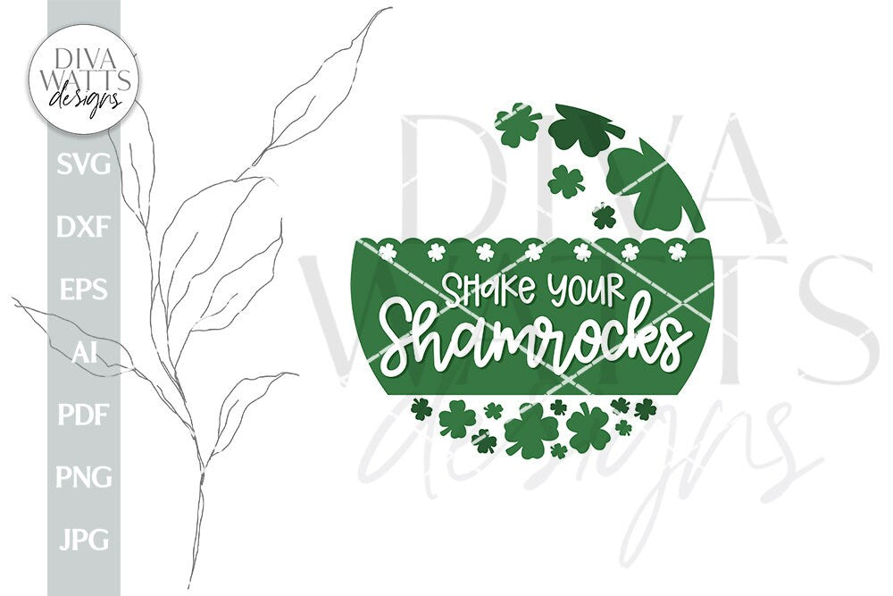 St. Patrick's Day SVG St. Patrick's Day Door Hanger SVG Shake Your Shamrocks svg St Patty's Welcome svg St. Patrick's SVG St Patrick's Day