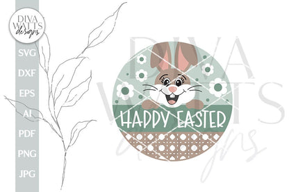 Happy Easter SVG Easter Door Hanger svg Easter Bunny svg Bunny Door Hanger svg Bunny Welcome svg Easter Bunny SVG Easter Welcome svg Easter