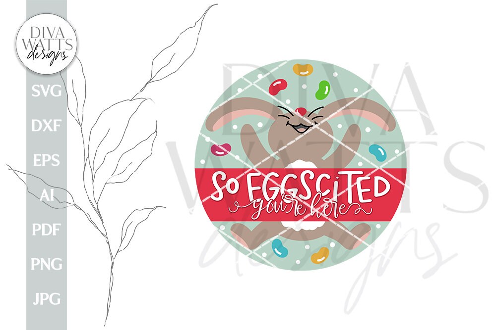 Happy Easter SVG Easter Door Hanger svg Easter Bunny svg Bunny Door Hanger svg Bunny Welcome svg Easter Bunny SVG Easter Welcome svg Easter