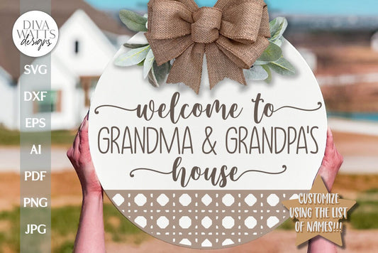 Grandparent's House SVG Grandparents Door Hanger svg Welcome To Grandma & Grandpa's House svg Grandma's house svg Grandparents Gift svg