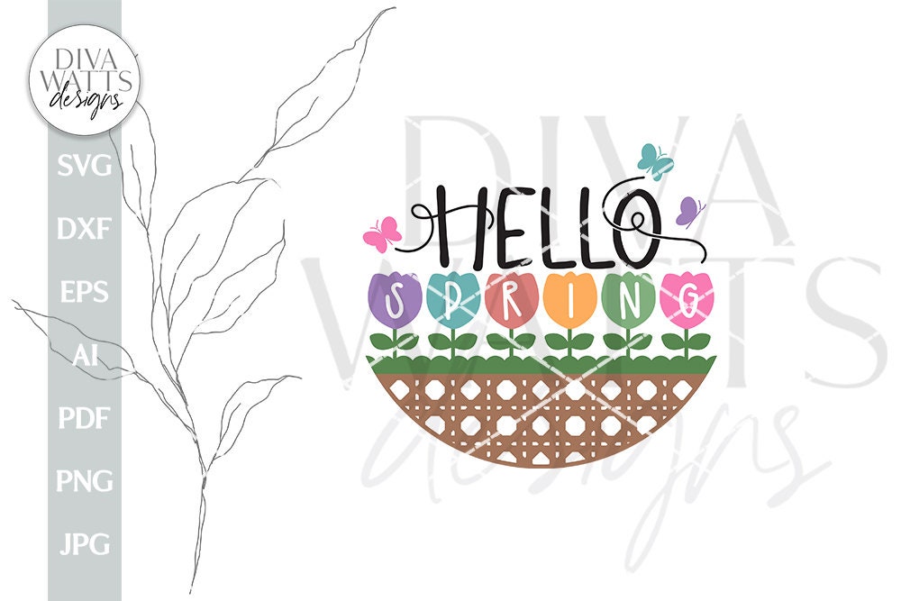 Spring Baby Svg Hello Spring SVG Spring Door Hanger SVG Spring Sign svg Spring Butterf ...
