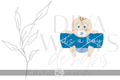 It's A Boy SVG New Baby Announcement svg New Baby SVG Baby SVG Baby Door Hanger svg New Baby Sign svg Cricut Baby svg Baby Sign svg Boy