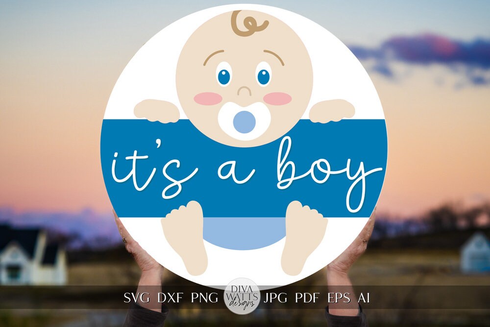 It's A Boy SVG New Baby Announcement svg New Baby SVG Baby SVG Baby Door Hanger svg New Baby Sign svg Cricut Baby svg Baby Sign svg Boy