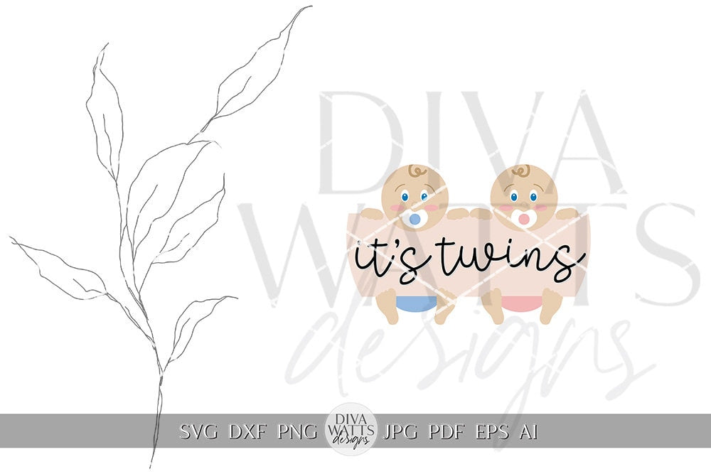 It's Twins SVG New Baby Announcement svg New Baby SVG Baby SVG Baby Door Hanger svg New Baby Sign svg Cricut Baby svg Baby Sign svg Girl Boy