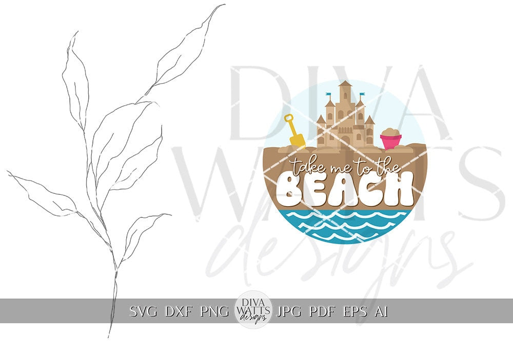 Take Me To The Beach SVG SandCastle SVG Ocean svg Cute Beach Hanger svg Beach House Welcome sign SVG Beach Door Hanger Beach House sign