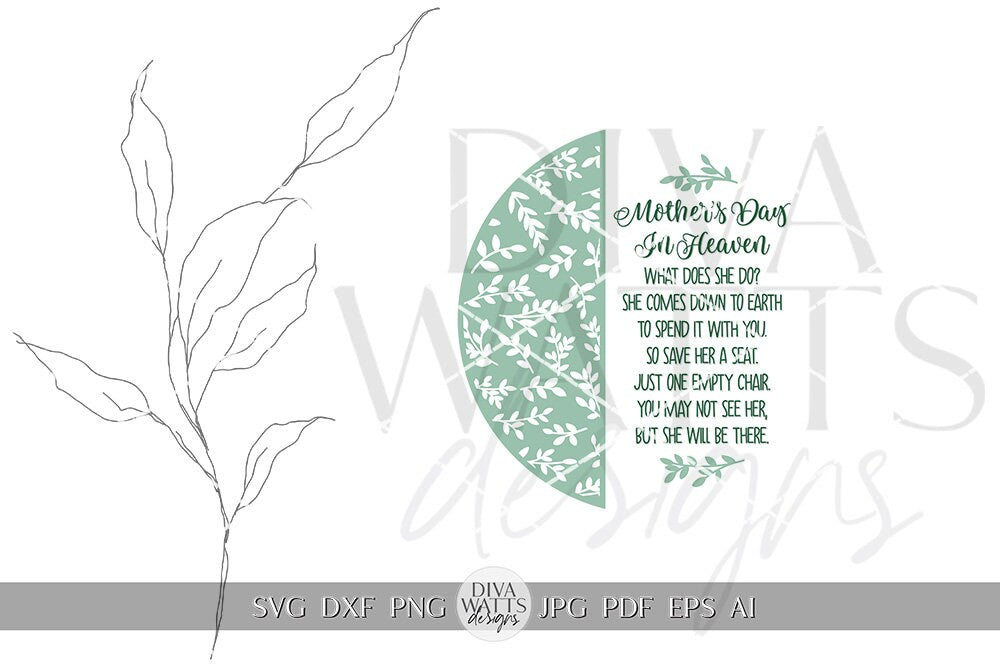 Mother's Day SVG Mother's Day Door Hanger svg Mother's Day Gift svg Mother's Day Sign svg Mom Gift SVG Mother's Day In Heaven SVG Cricut svg