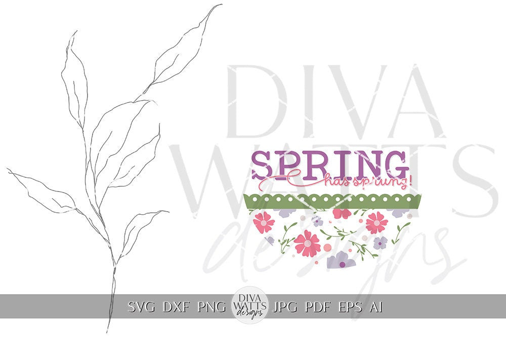 Spring Has Sprung SVG Spring Door Hanger SVG Spring Sign svg Spring svg Spring Flowers svg Spring Floral svg Cricut Welcome svg Cricut SVG